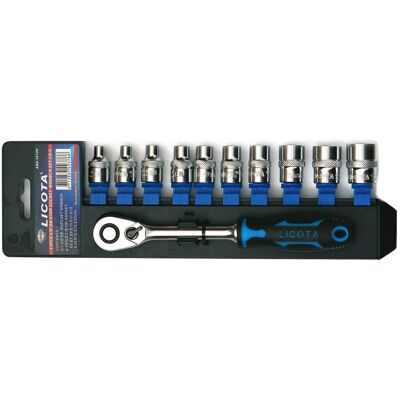 Boni-shop Zestaw nasadek Torx E-Profil 3/8' z grzechotką, Cr-V Boni-shop Zestaw nasadek Torx E-Profil 3/8' z grzechotką, Cr-V