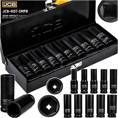 JCB Zestaw Nasadek Udarowych Głębokich 1/2' 10el. (6-Kątnych) (10-24mm) JCB Zestaw Nasadek Udarowych Głębokich 1/2' 10el. (6-Kątnych) (10-24mm)