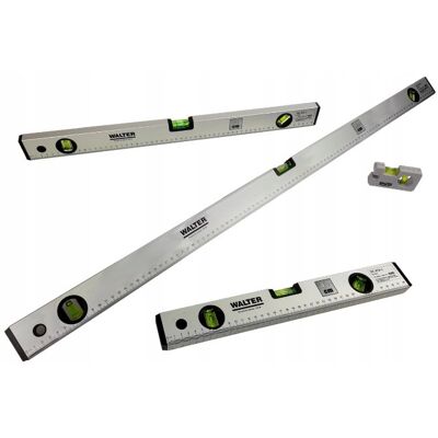 Zestaw poziomic Walter poziomica aluminiowa 4-elementy Zestaw poziomic Walter poziomica aluminiowa 4-elementy