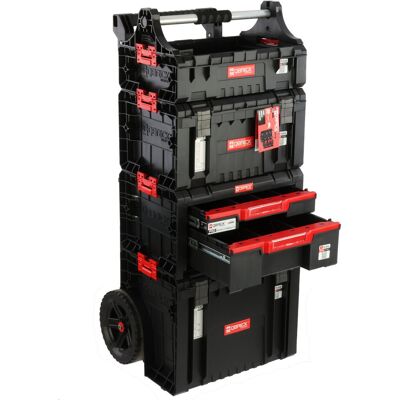 Botle Zestaw skrzynka na kółkach organizer skrzynka szuflady z uchwytem H 139 cm moduł PRO Botle Zestaw skrzynka na kółkach organizer skrzynka szuflady z uchwytem H 139 cm moduł PRO