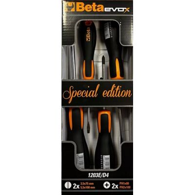 Zestaw wkrętaków EVOX LP-PH 4 szt. Beta BE 1203E/D4 Zestaw wkrętaków EVOX LP-PH 4 szt. Beta BE 1203E/D4