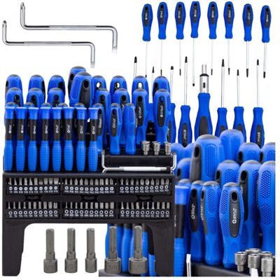 BITUXX Zestaw Wkrętaków I Bitów 100 El. Torx Ph Pz Sl Hex Z Grzechotką Magnetyczne BITUXX Zestaw Wkrętaków I Bitów 100 El. Torx Ph Pz Sl Hex Z Grzechotką Magnetyczne