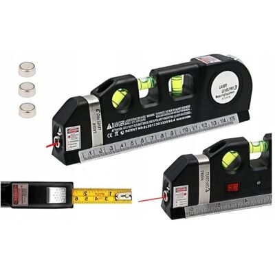 inna (Inny) ZW68 POZIOMICA LASEROWA LED Z MIARKĄ MIARA + BATERIE inna (Inny) ZW68 POZIOMICA LASEROWA LED Z MIARKĄ MIARA + BATERIE