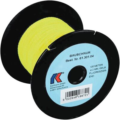 Kaufmann - 61.301.04 - yellow fluorescent 2 mm 100 m - Mason's line Kaufmann - 61.301.04 - yellow fluorescent 2 mm 100 m - Mason's line