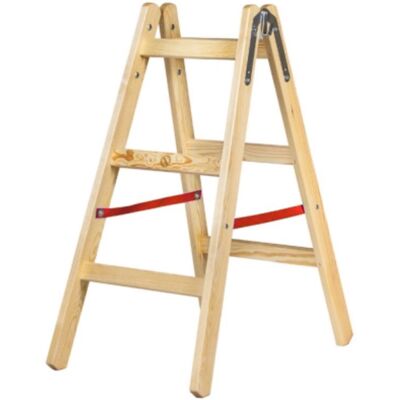 Awtools Drabina Drewniana 2x 3 Stopni 150kg Awtools Drabina Drewniana 2x 3 Stopni 150kg