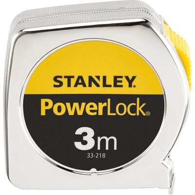 Taśma Miernicza 3 M Z Klipsem Do Paska, Wygięta Metalowa, Stanley Powerlock Taśma Miernicza 3 M Z Klipsem Do Paska, Wygięta Metalowa, Stanley Powerlock