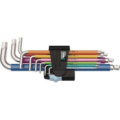 Wera Hex-Plus Klucze Imbusowe 9 Szt. Ze Stali Nierdzewnej Kolorowe Wera Hex-Plus Klucze Imbusowe 9 Szt. Ze Stali Nierdzewnej Kolorowe
