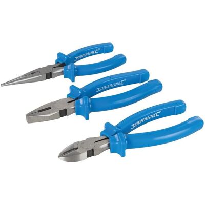 Silverline Zestaw 3 Szczypiec 160 Mm Kombinerki, Szpiczaste I Boczne Silverline Zestaw 3 Szczypiec 160 Mm Kombinerki, Szpiczaste I Boczne