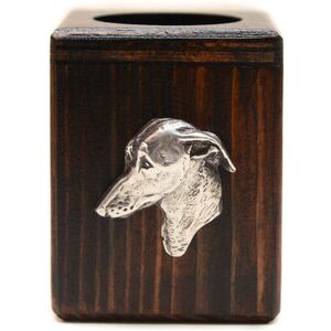 Charcik włoski, Italian Greyhound - drewniany świecznik z psem, unikatowa pamiątka po utracie psa, rękodzieło marki Art-Dog Charcik włoski, Italian Greyhound - drewniany świecznik z psem, unikatowa pamiątka po utracie psa, rękodzieło marki Art-Dog