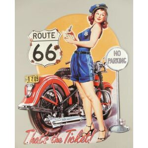 ART Retro Blaszka z Motywem Motocykla i Pin-Up – No Parking, PREZENT, HIT ART Retro Blaszka z Motywem Motocykla i Pin-Up – No Parking, PREZENT, HIT