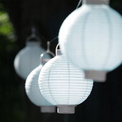 RELAXDAYS 10 SZTUK Lampion Led, Dekoracyjne Latarnie Papierowe Białe RELAXDAYS 10 SZTUK Lampion Led, Dekoracyjne Latarnie Papierowe Białe