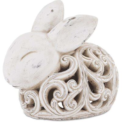 ART Beżowy Królik Ceramiczny Figurka h;21 Ażurowy ART Beżowy Królik Ceramiczny Figurka h;21 Ażurowy