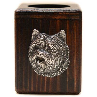 Cairn Terrier - Drewniany Świecznik Z Psem, Unikatowa Pamiątka Po Utracie Psa, Rękodzieło Marki Art-Dog Cairn Terrier - Drewniany Świecznik Z Psem, Unikatowa Pamiątka Po Utracie Psa, Rękodzieło Marki Art-Dog
