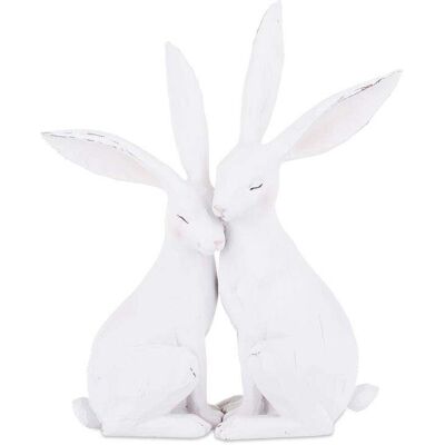 ART Ceramiczne Białe Zające h;30 Mama I Młode ART Ceramiczne Białe Zające h;30 Mama I Młode