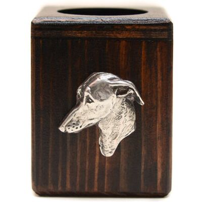 Charcik włoski, Italian Greyhound - drewniany świecznik z psem, unikatowa pamiątka po utracie psa, rękodzieło marki Art-Dog Charcik włoski, Italian Greyhound - drewniany świecznik z psem, unikatowa pamiątka po utracie psa, rękodzieło marki Art-Dog