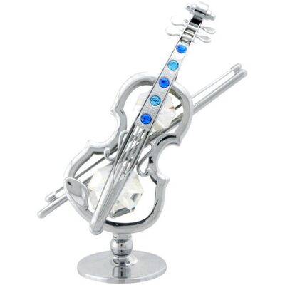 Crystocraft, miniaturka-figurka chromowana Swarovski - SKRZYPCE Crystocraft, miniaturka-figurka chromowana Swarovski - SKRZYPCE