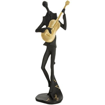 Figurka dekoracyjna Rico 03 13x9x37 Postać trzymająca gitare czarna złota Eurofirany Figurka dekoracyjna Rico 03 13x9x37 Postać trzymająca gitare czarna złota Eurofirany
