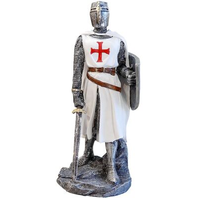 Veronese Figurka Rycerz Templariusz w zbroi z mieczem i tarczą, kolekcjonerska 30,5cm Veronese Figurka Rycerz Templariusz w zbroi z mieczem i tarczą, kolekcjonerska 30,5cm