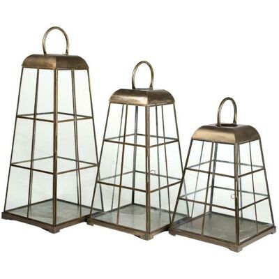 Belldeco Gold line Lampion szklany klatka A Belldeco Gold line Lampion szklany klatka A