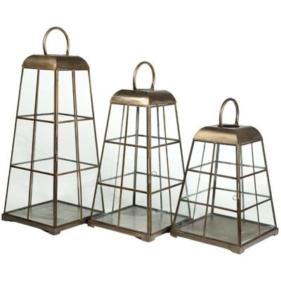 Belldeco Gold line Lampion szklany klatka B Belldeco Gold line Lampion szklany klatka B