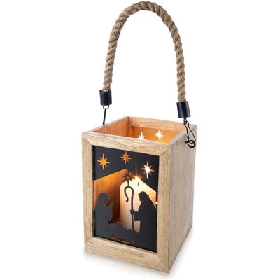Orion Lampion Na Świeczkę Szopka Mango 14x14x20 Cm Orion Lampion Na Świeczkę Szopka Mango 14x14x20 Cm