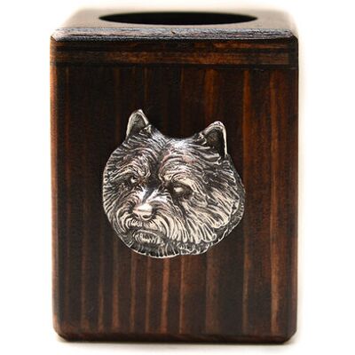 Norwich Terrier - Drewniany Świecznik Z Psem, Unikatowa Pamiątka Po Utracie Psa, Rękodzieło Marki Art-Dog Norwich Terrier - Drewniany Świecznik Z Psem, Unikatowa Pamiątka Po Utracie Psa, Rękodzieło Marki Art-Dog