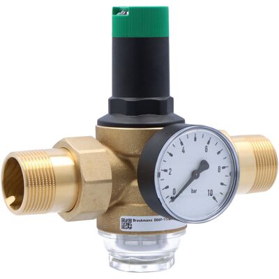 Inny producent Regulator Ciśnienia, Ze Śrubunkami, 1 1/4', Z Manometrem 0-10 Bar Inny producent Regulator Ciśnienia, Ze Śrubunkami, 1 1/4', Z Manometrem 0-10 Bar