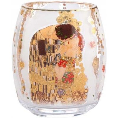 Szklany Świecznik Pocałunek 13.5cm Gustaw Klimt Goebel Szklany Świecznik Pocałunek 13.5cm Gustaw Klimt Goebel