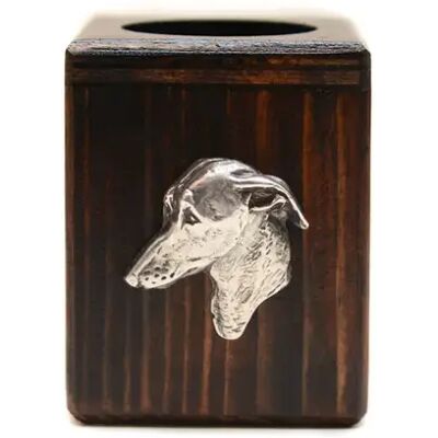 Charcik Włoski, Italian Greyhound - Drewniany Świecznik Z Psem, Unikatowa Pamiątka Po Utracie Psa, Rękodzieło Marki Art-Dog Charcik Włoski, Italian Greyhound - Drewniany Świecznik Z Psem, Unikatowa Pamiątka Po Utracie Psa, Rękodzieło Marki Art-Dog