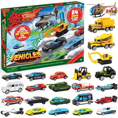 Joyin Kalendarz Adwentowy Dla Dzieci Z Pojazdami, Plac Budowy, 24 Dni Odliczania Joyin Kalendarz Adwentowy Dla Dzieci Z Pojazdami, Plac Budowy, 24 Dni Odliczania