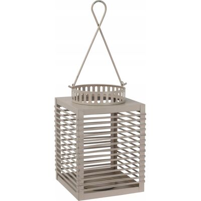 Home Styling Collection LAMPION NA ŚWIECĘ METALOWY LATARENKA SZARA Z UCHWYTEM 33,5 x 20 cm Home Styling Collection LAMPION NA ŚWIECĘ METALOWY LATARENKA SZARA Z UCHWYTEM 33,5 x 20 cm