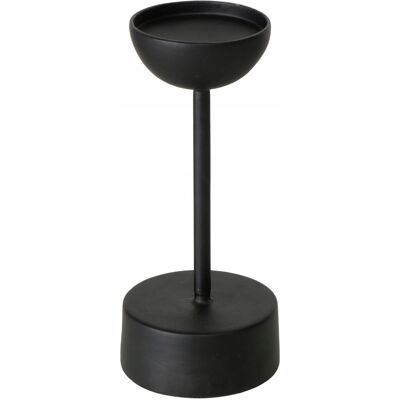 Boltze ŚWIECZNIK METALOWY CZARNY MINIMALISTYCZNY NA POJEDYNCZĄ ŚWIECĘ VIMO 20X9 CM Boltze ŚWIECZNIK METALOWY CZARNY MINIMALISTYCZNY NA POJEDYNCZĄ ŚWIECĘ VIMO 20X9 CM