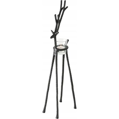 Boltze Świecznik Renifer Metalowy Figurka Czarna 53 cm XL Boltze Świecznik Renifer Metalowy Figurka Czarna 53 cm XL