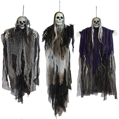 Joyin Wiszące Duchy Szkieletowe Halloween 3 Szt. Biały Horror Dekoracja Joyin Wiszące Duchy Szkieletowe Halloween 3 Szt. Biały Horror Dekoracja
