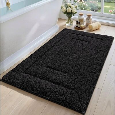 Inny producent Mata Łazienkowa 40x60cm Czarna Miękka Antypoślizgowa Chłonna Dywanik Gruby Inny producent Mata Łazienkowa 40x60cm Czarna Miękka Antypoślizgowa Chłonna Dywanik Gruby