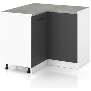 Hurtownia Mebli Szafka Kuchenna Stojąca Z Blatem Narożna 90x90cm Spremium Szary Mat Hurtownia Mebli Szafka Kuchenna Stojąca Z Blatem Narożna 90x90cm Spremium Szary Mat