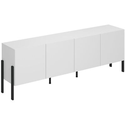 Comad Jukon - Komoda 4-drzwiowa Biały Mat Czarny Mat Comad Jukon - Komoda 4-drzwiowa Biały Mat Czarny Mat