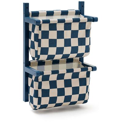 Kid'S Concept - Półka Ścienna Materiałowa W Szachownicę Circus, Check Teal Kid'S Concept - Półka Ścienna Materiałowa W Szachownicę Circus, Check Teal