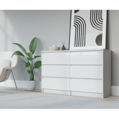 3XE LIVING - Cómoda Brilhante - Biały - Chest of drawers 3XE LIVING - Cómoda Brilhante - Biały - Chest of drawers