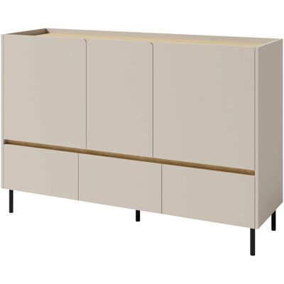 Mirjan24 Komoda Luca System 07, Beż Piaskowy + Dąb Olejowany Mirjan24 Komoda Luca System 07, Beż Piaskowy + Dąb Olejowany