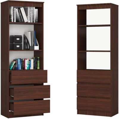 Akord Regał 60 Cm Do Salonu Pokoju 3 Szuflady 2 Półki Wenge Biuro Gabinet Akord Regał 60 Cm Do Salonu Pokoju 3 Szuflady 2 Półki Wenge Biuro Gabinet