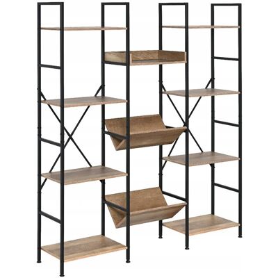 Inny producent Regał industrialny loft biuro salon szafka komoda na książki czarny dąb Inny producent Regał industrialny loft biuro salon szafka komoda na książki czarny dąb