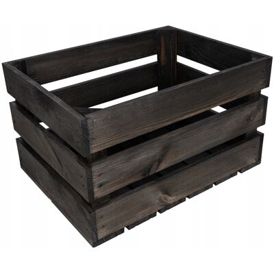 Creative Deco - Crate - Czarny - 40x30x23 cm - Crate Creative Deco - Crate - Czarny - 40x30x23 cm - Crate