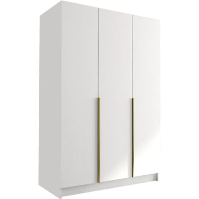 MUEBLES Atlanta 205 Biały Złoty Szafa - Meble do przechowywania MUEBLES Atlanta 205 Biały Złoty Szafa - Meble do przechowywania