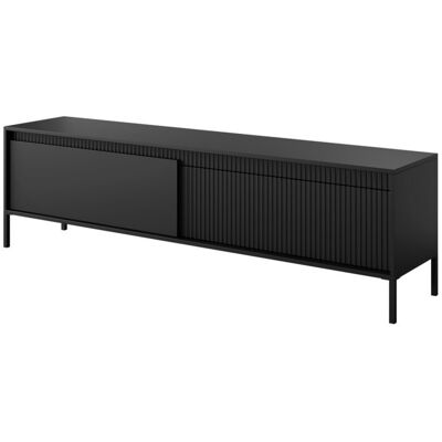 3xE Living Szafka Rtv: 2 Drzwi, Szafka: Czarna, 53,6 X 187,1 X 39 Cm 3xE Living Szafka Rtv: 2 Drzwi, Szafka: Czarna, 53,6 X 187,1 X 39 Cm