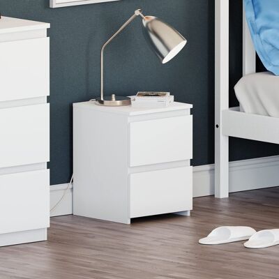 Vida Designs Denver Szafka nocna z 2 szufladami - Szafka nocna Vida Designs Denver Szafka nocna z 2 szufladami - Szafka nocna