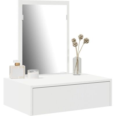 vidaXL Biały MDF 60 x 40 x 70 cm Szafka na kosmetyki - Stolik do makijażu vidaXL Biały MDF 60 x 40 x 70 cm Szafka na kosmetyki - Stolik do makijażu