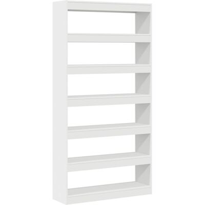 vidaXL Biały regał na książki Biały Drewno inżynieryjne 100 x 30 x 198 cm vidaXL Biały regał na książki Biały Drewno inżynieryjne 100 x 30 x 198 cm