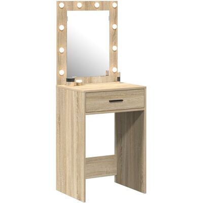 vidaXL Sonoma Dąb Płyta wiórowa 50 x 41 x 135 cm Elegancki Stolik do Makijażu - Typ Produktu vidaXL Sonoma Dąb Płyta wiórowa 50 x 41 x 135 cm Elegancki Stolik do Makijażu - Typ Produktu