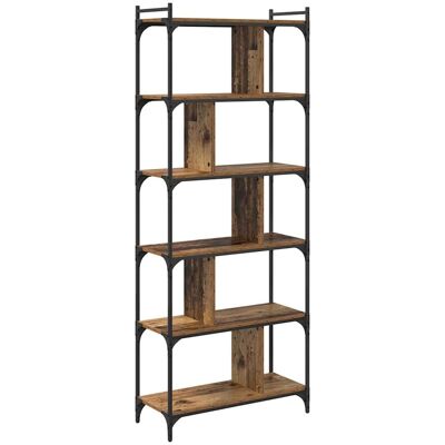 vidaXL Półka na książki Stare drewno 76 x 32 x 192 cm vidaXL Półka na książki Stare drewno 76 x 32 x 192 cm